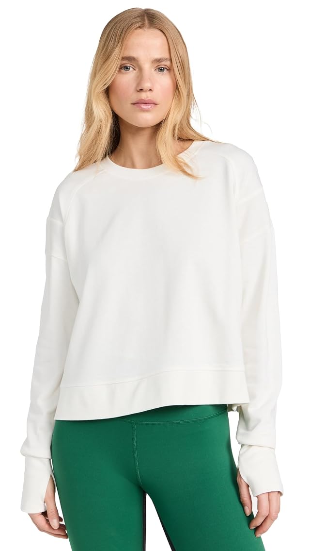 Sweaty Betty Womens After Class Longline Crewneck With Side Slit Sweatshirt