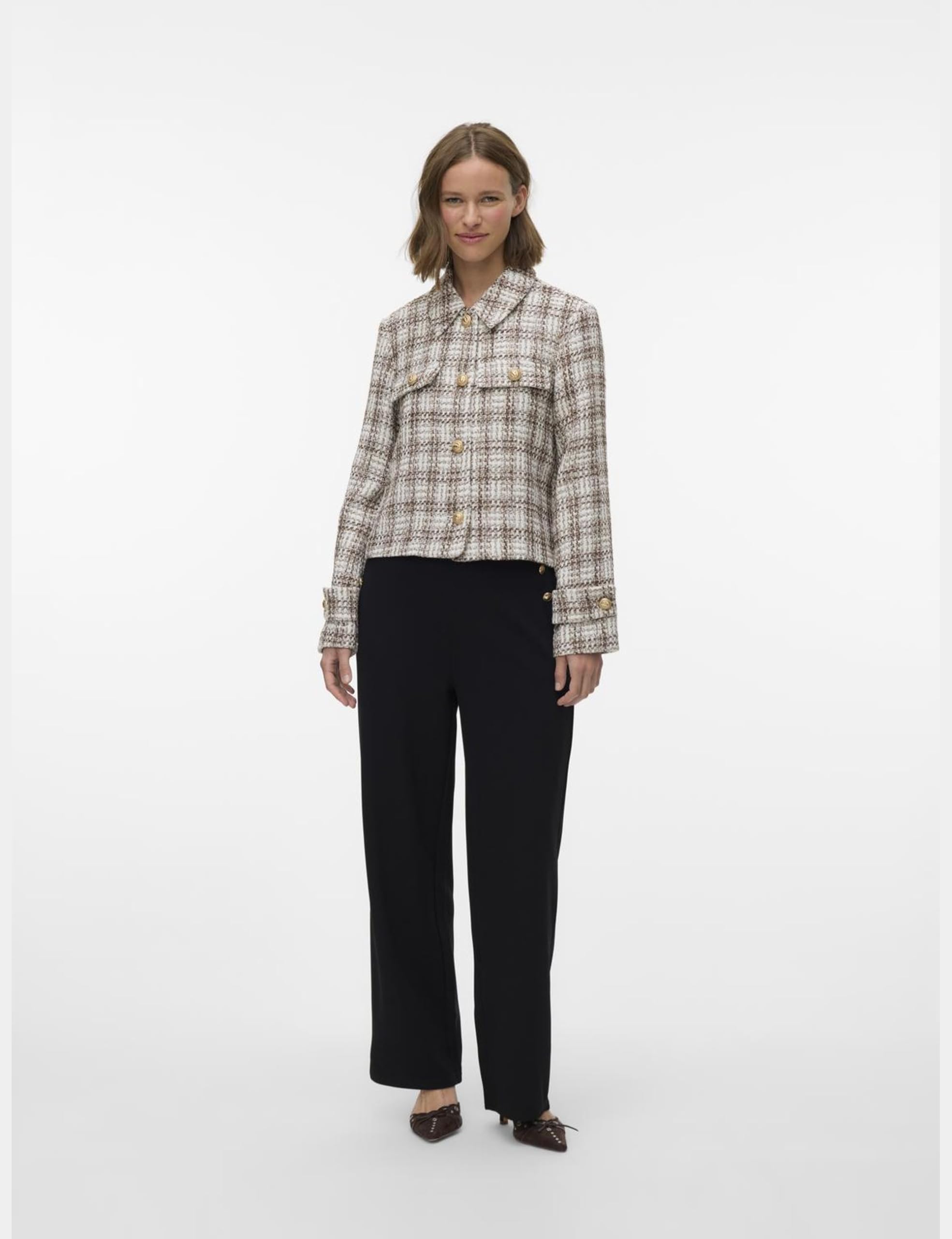 VERO MODA Vmziljacheck Short Jacket Vmziljacheck - Giacca corta Donna (Pacco da 1)