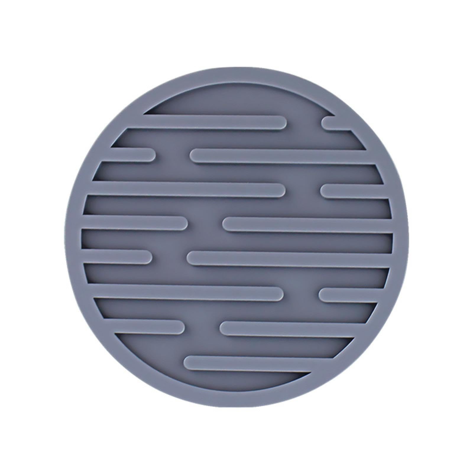 Silicone coaster, round silicone heat insulation pad, anti-scald tea coaster 6pcs