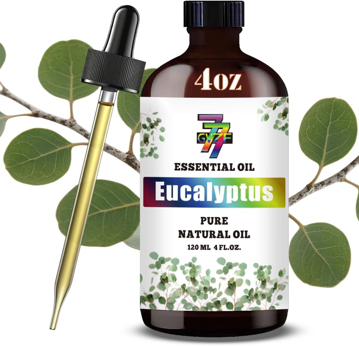 Aromatherapy Fragrance Oil 4 fl oz (120 ml) - for diffusers, humidifiers, DIY Candles, soap, and Cleaning Products, Home, Office, Yoga, and Gifts - Eucalyptus Essential Oil Scented