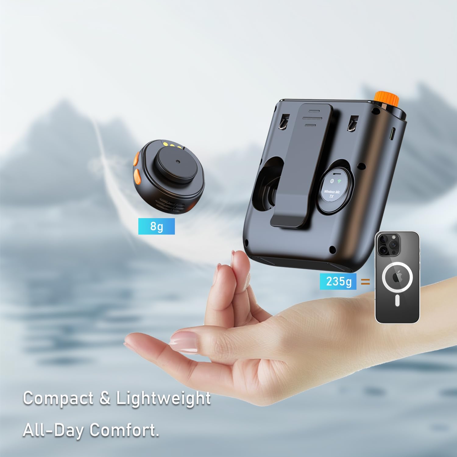 Voice Amplifier with Wireless Lavalier Microphone for Teachers, [Charging & Storage] Magnetic Lapel Mic, Portable Speaker Clip-On Microphone, Mini Megaphone for Classroom, Public Events - Image 7