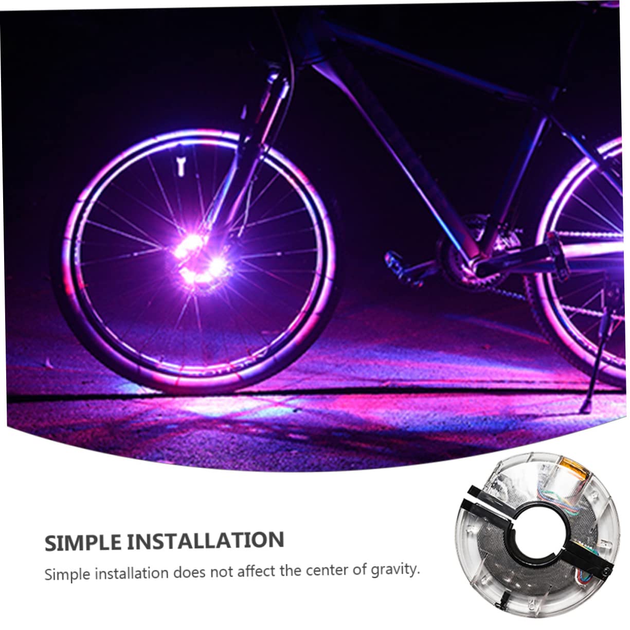 SUPVOX LED Vélo Étanche Voyant D'avertissement Voiture Vélo Lumière Feux De Vélo pour Roues Feux De Roue De Vélo Voyant Vélo Accessoires De Vélo Silver Plastique