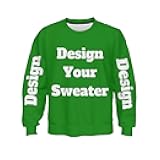 Custom Crew Neck Sweatshirts, Personalized Pullover Midweight Casual Long Sleeve Shirts with Image