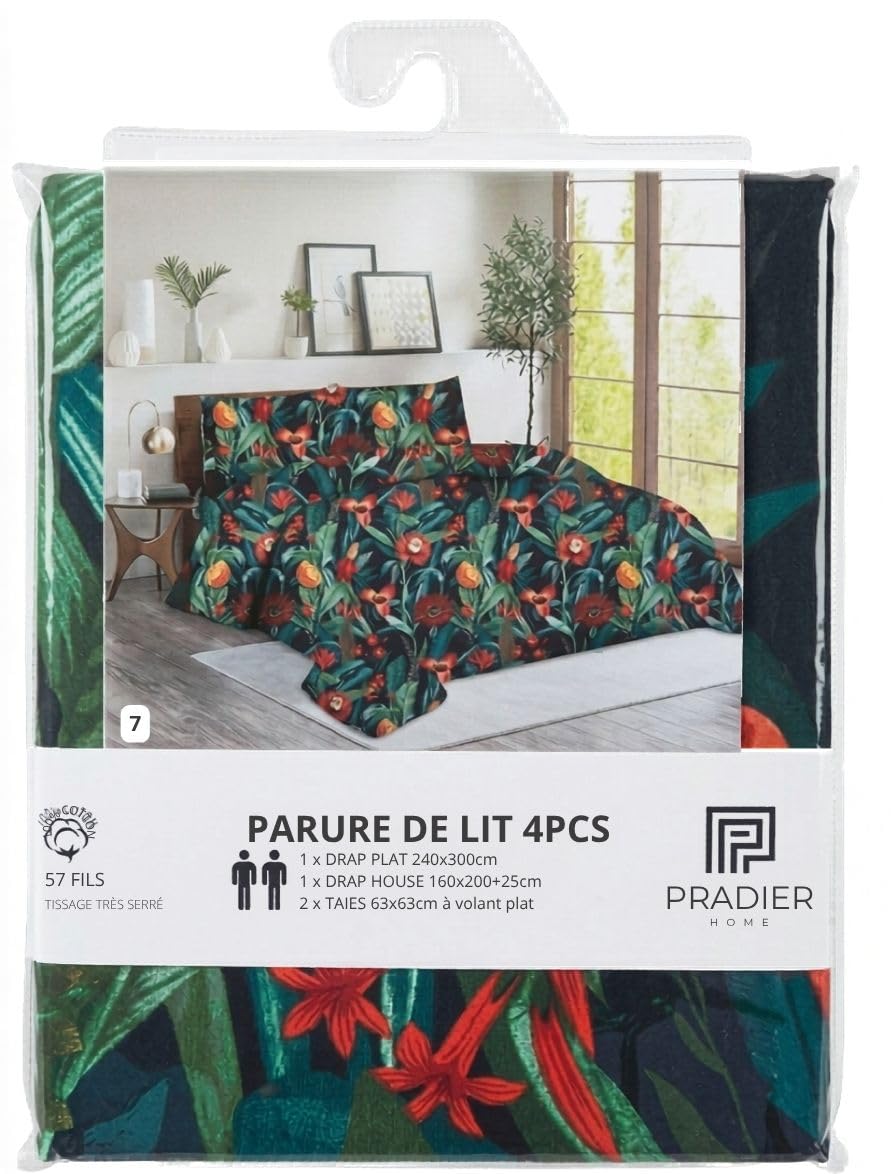Parure de lit 4 pièces en coton premium pour des nuits douces