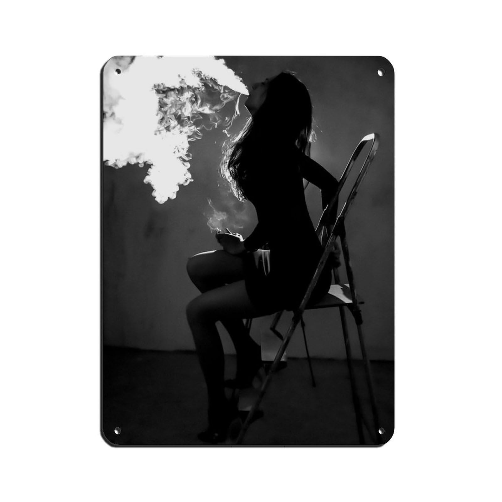 Woman Smoking, Feminist Poster (2) Retro Poster Metal Tin Sign Chic Art Retro Iron Painting Bar People Cave Cafe Family Garage Poster Wall Decoration 12x16inch(30x40cm)