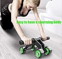 4 Wheel Upgraded Ab Wheel Roller for Six Pack Abs Workout at Home Exerciser & Abdominal Stomach Exercise with Knee Mat Steel Handle for Men and Women gallery image