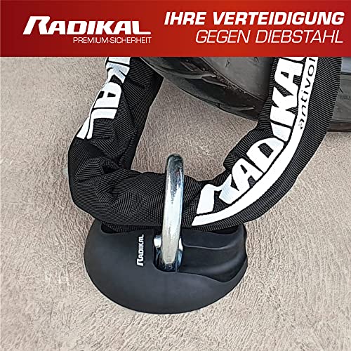 RADIKAL RK54 Wandanker Bodenanker für Motorrad, Wohnwagen, Anhängergarage, hochfester Stahl mit Schwingarm