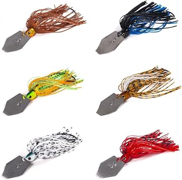 6 - Piec Bass Spinnerbait Set - Hard Metal Fishing Lures with Hooks for Versatile Fishing, 11G0.024LB/Piece