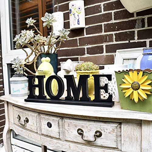 E-view Wooden Family Sign for Home Decor - Decorative Letters Tabletop Word Plaque Home Décor Accents Home - Thumbnail 5