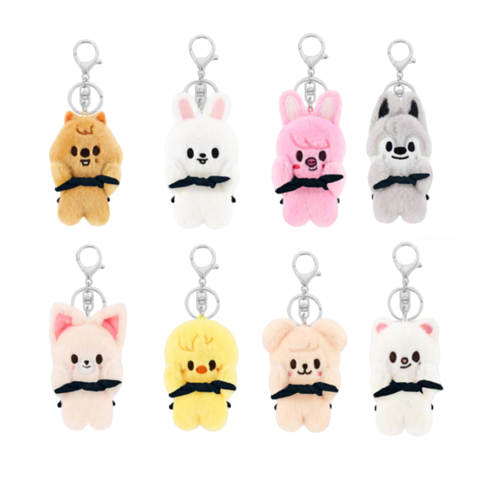 8 Piezas Stry Llavero de peluche，Stry Llavero，Keychain | un Regalo para los Fanáticos