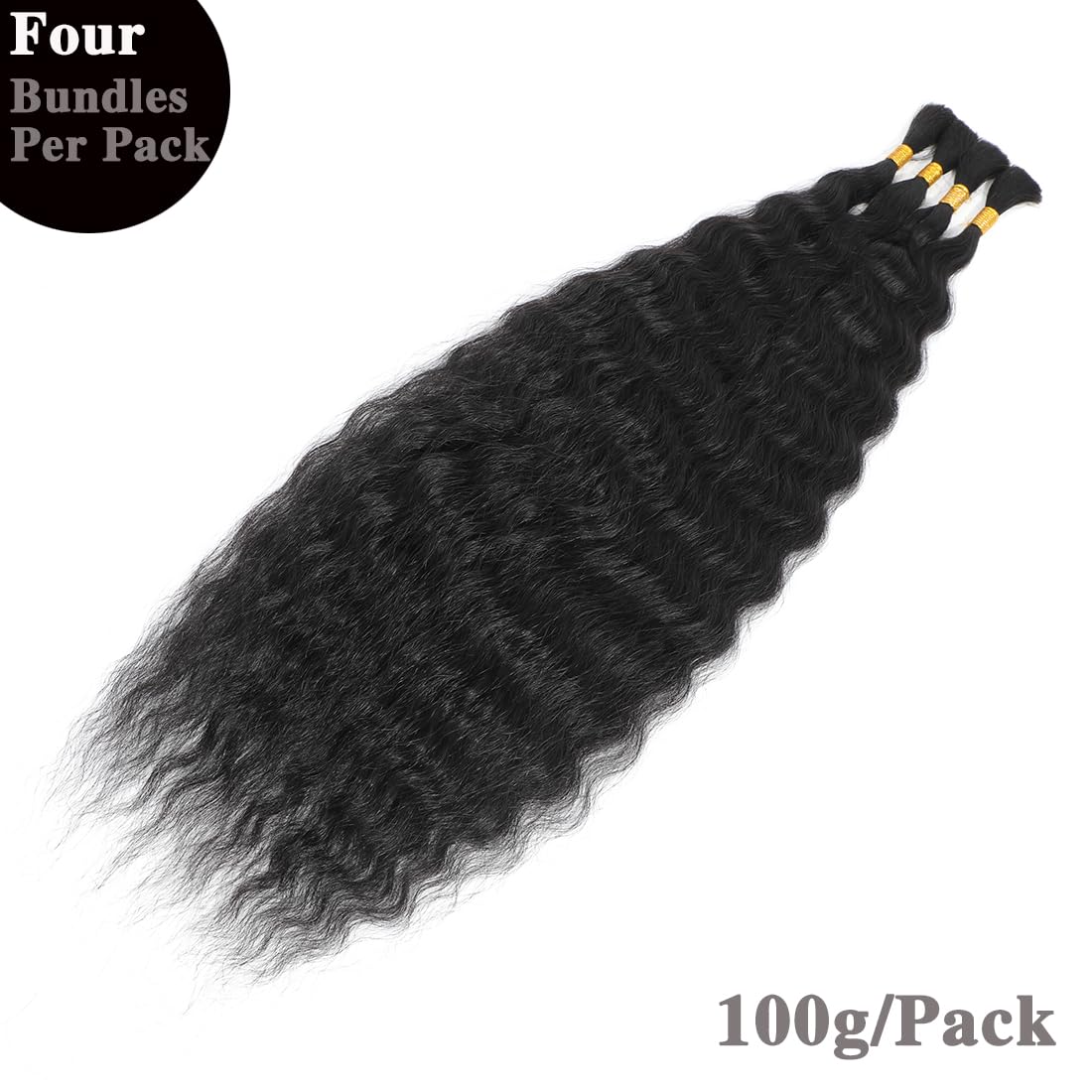 Amazon.com : AIVICO Super Wave Bulk Human Hair 100  display picture 2