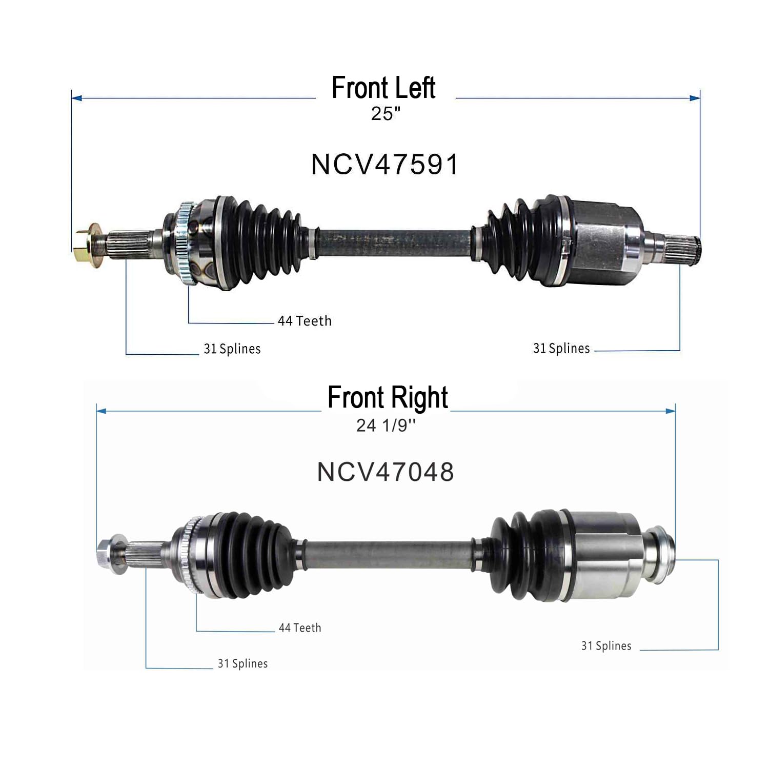 Amazon.com: Maxfavor CV Axle Front fit for Mazda CX9 2008 2009