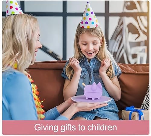 Miniatura 7 de Altavoz Bluetooth pequeño, lindo gato mini altavoces inalámbricos con sonido estéreo fuerte, micrófono integrado, súper bajo, doble emparejamiento,