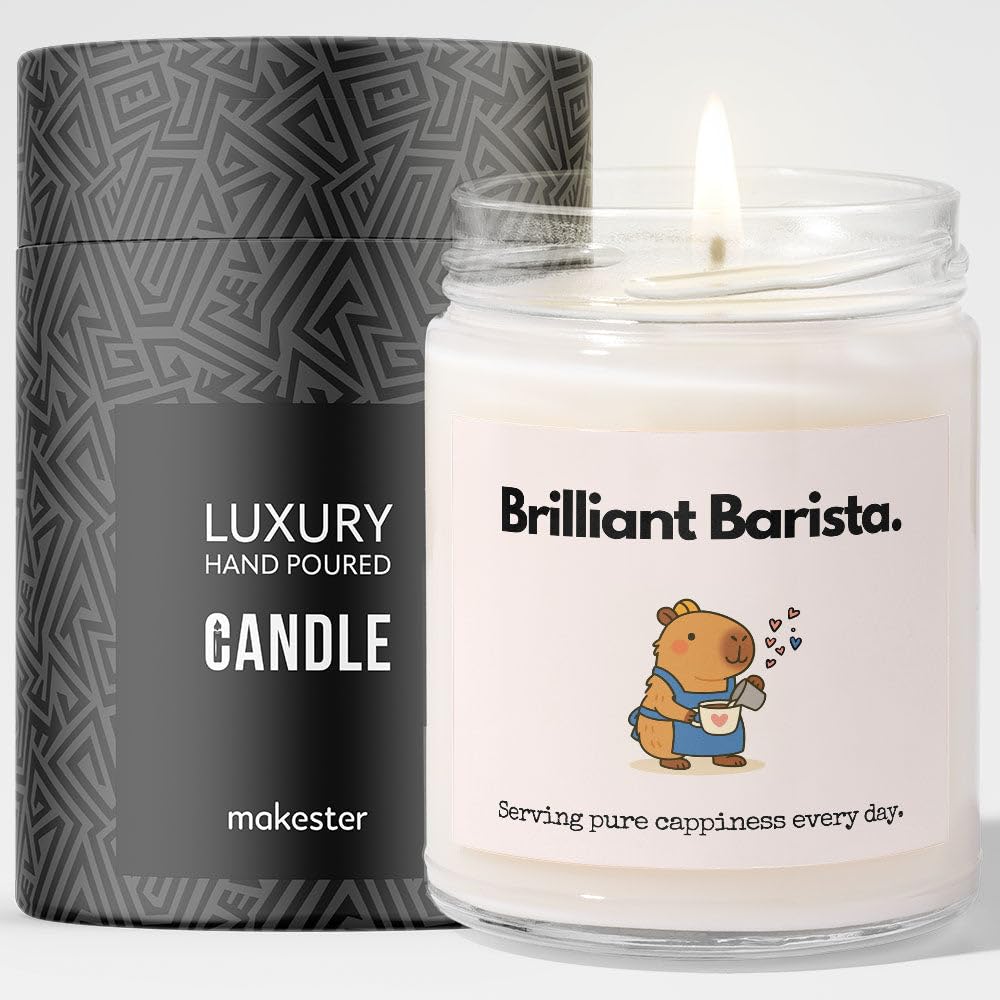 Barista Gift - Luxury Soy Wax Candle - Vanilla, Jasmine, Sugared Almond - Makester โ image 1