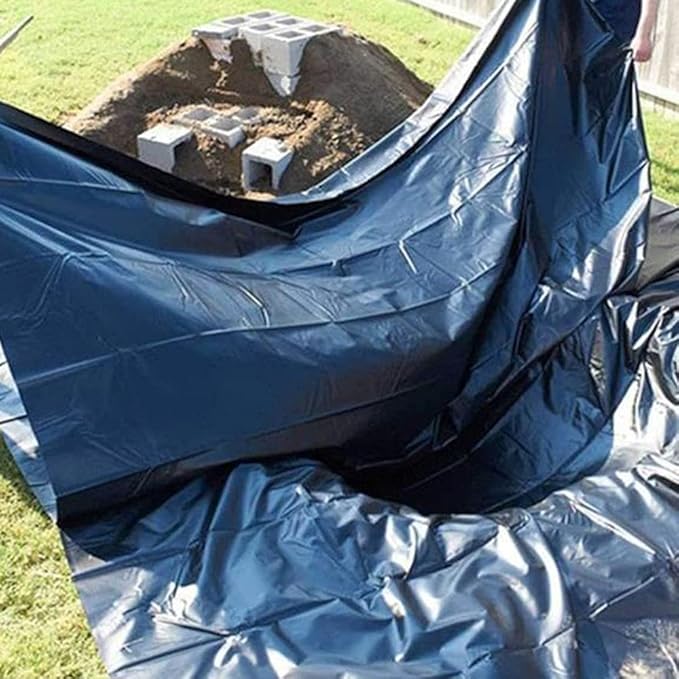 Image WZYX Pond Liner Pond Skins Flexible Garden Pool Membrane Fish Ponds Liners Puncture And Tear Resistant 3 * 5m 4 * 8m 8 * 10m, 20S Black Image WZYX Pond Liner Pond Skins Flexible Garden Pool Membrane Fish Ponds Liners Puncture And Tear Resistant 3 * 5m 4 * 8m 8 * 10m, 20S Black