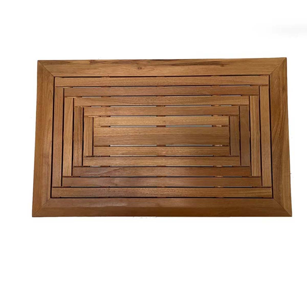 Bayview Patio - Large Solid Indonesian Teak Wood Door Mat - Java. for Shower, Boat, spa, Indoor or Outdoor use 31x20