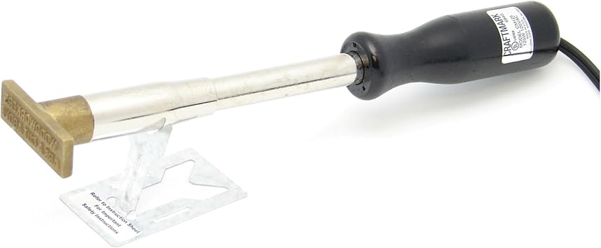 Wall Lenk CM125W Woodworkers Branding Iron - Will work on wood, leathers, and most Plastics, Black, Small