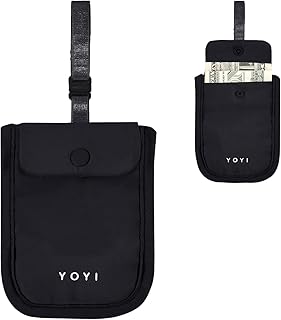 YOYI YOYI RFID Undercover Bra Wallet,Travel Pouch,Secret Pocket - Credit Cards & Money & Valuables with Adjustable,Elastic Strap Suitable for All Bra Sizes