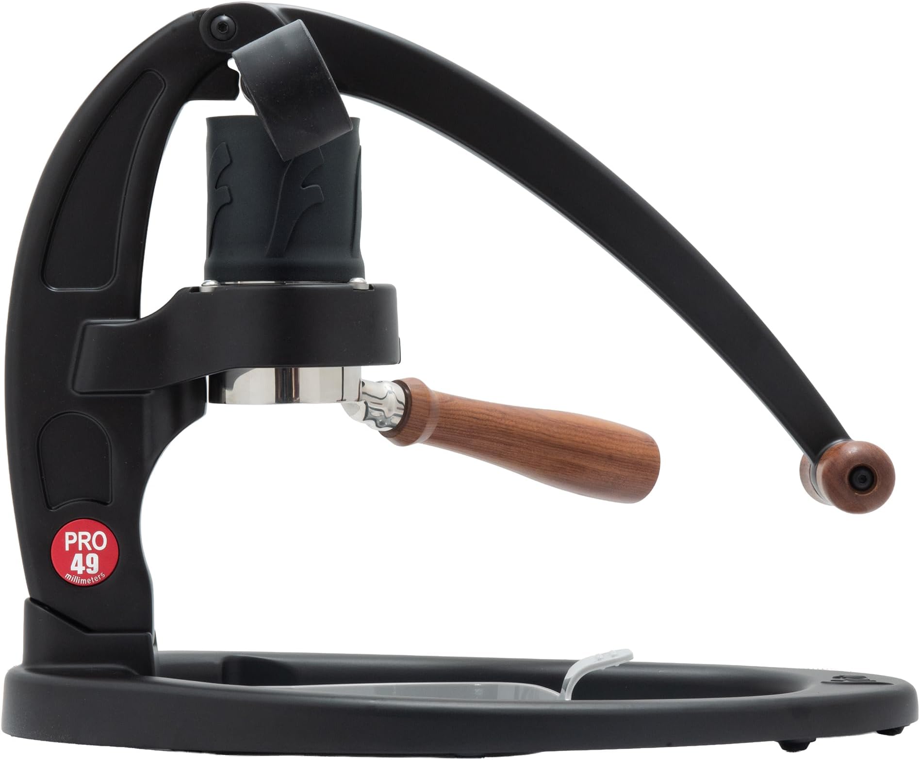 Flair UPDATED PRO 3 (Black) - All manual lever espresso maker with a stainless steel brew head, pressure gauge, and a shot mirror