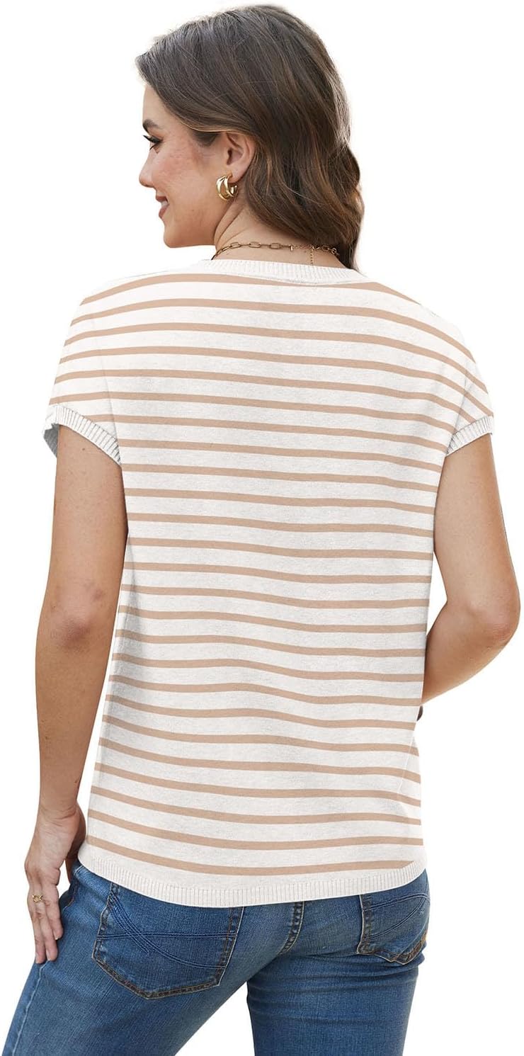 WIHOLL Short Sleeve Sweater for Women Summer Tops Crew Neck Fashion Clothing Tshirts Shirts Travel Outfits Dressy Casual - Image 5