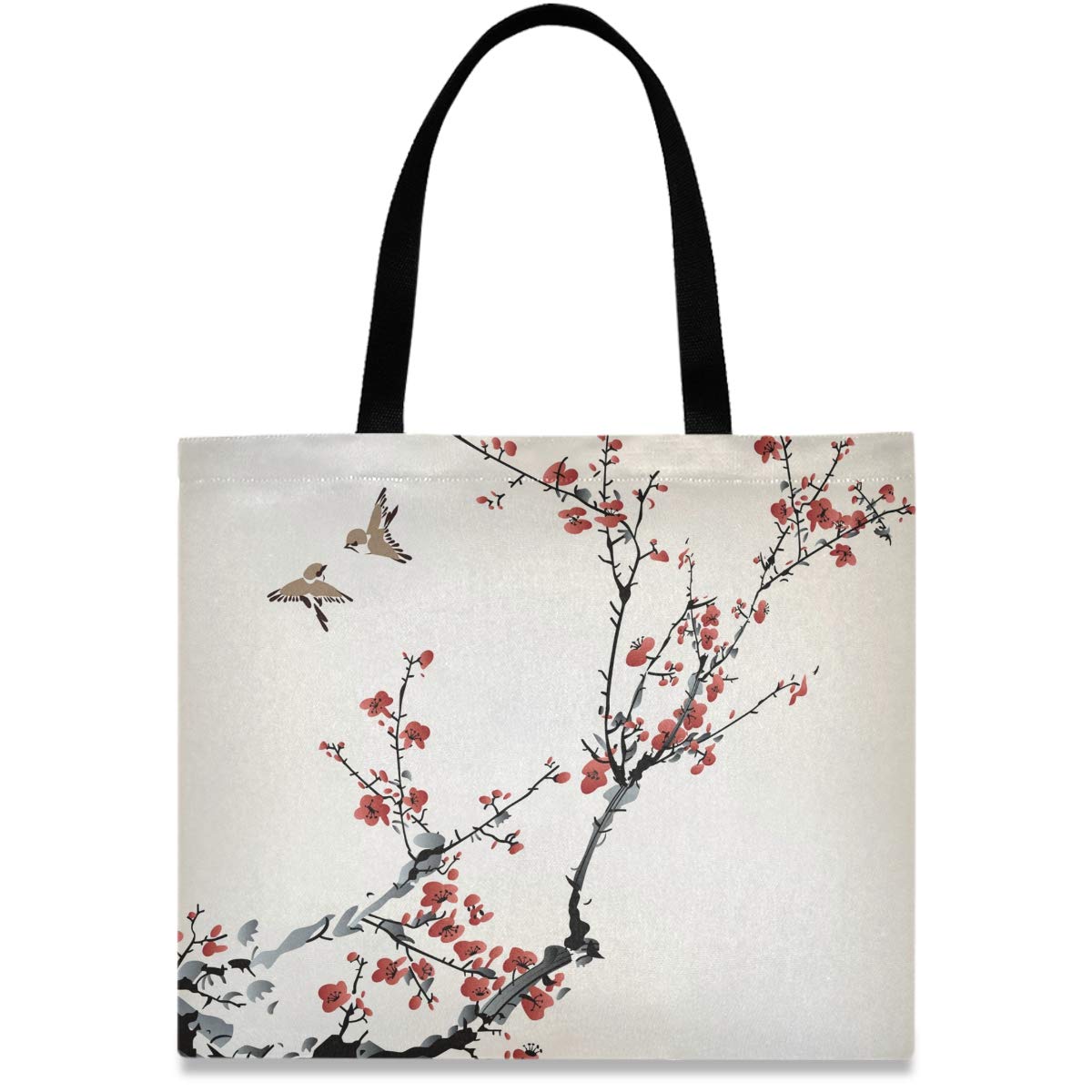 visesunny Large Women Casual Shoulder Bag Handbag Shopping Grocery Canvas Bag