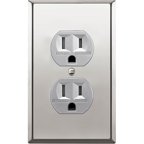 ENERLITES Elite Stainless Steel Outlet