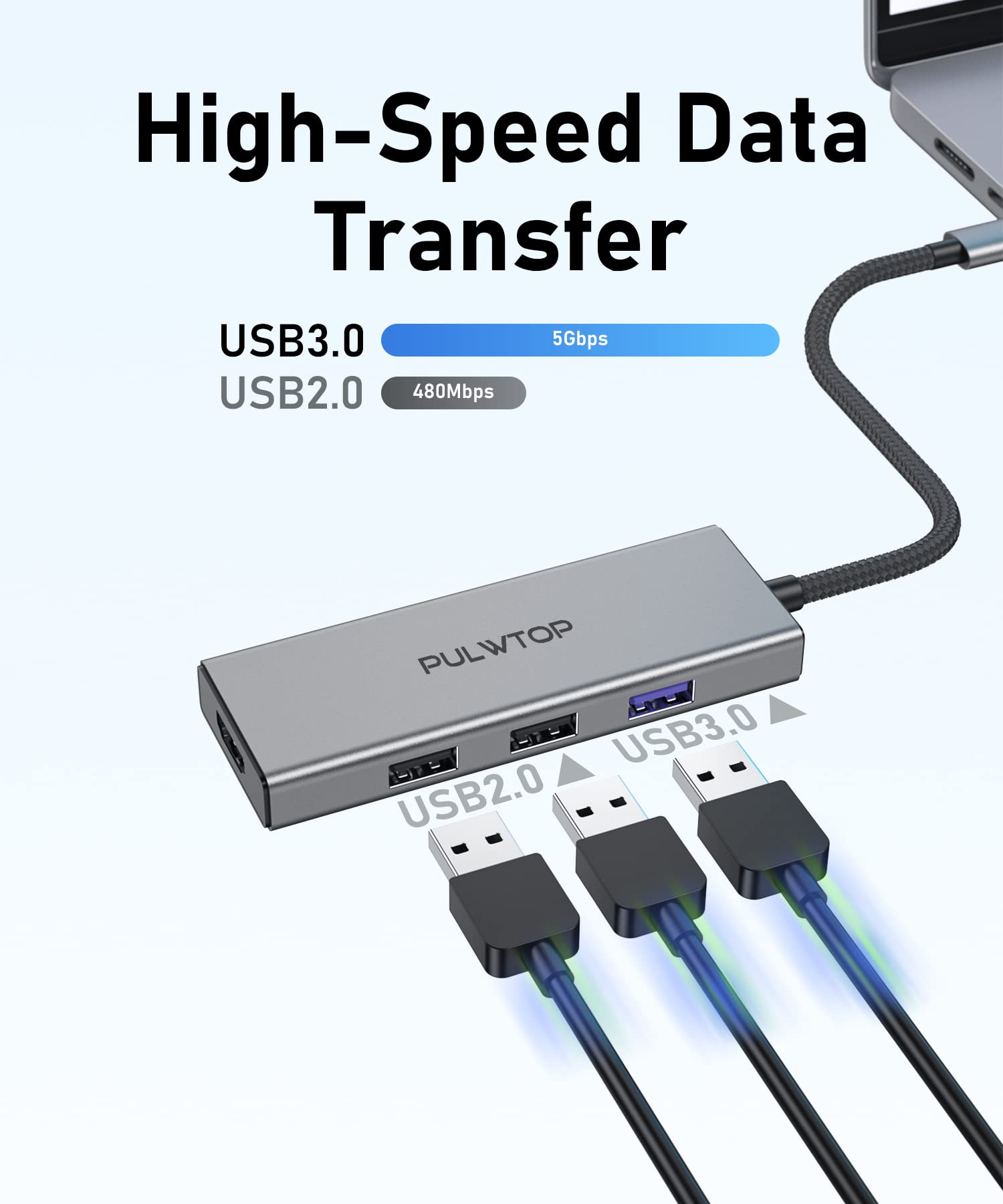 Hub USB 3.2 Con Ethernet Gigabit - 6 En 2, Para MacBook, Surface, Y Más Laptops