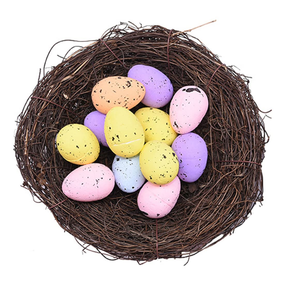 CNAFGBGG Easter Speckled Eggs Foam Easter Eggs Ornaments Artificial for DIY Crafts Decoration 100PCS 4cm.