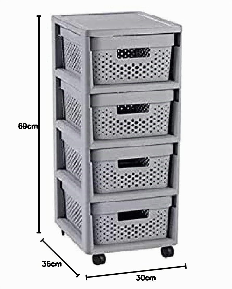 Curver Regal INFINITY mit 4 Schubladen