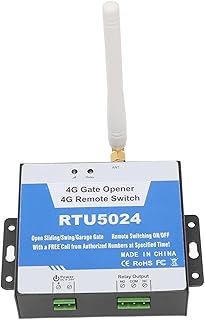 GSM Gate Opener, RTU5024 4G SMS Smart Alarmer, 4G Cell Phone Remote WiFi Controller,Cell Phone Gate Opener,Remote Control Switch SMS Gate Opener, for Group Type Doors