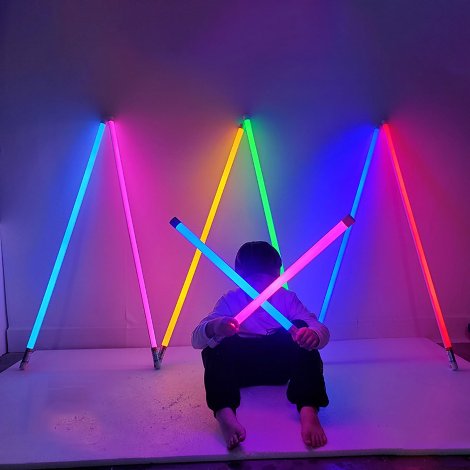 Tubo de Luz de Color RGB Barra de Luz Portátil para Fotografía 3 Modos de Iluminación Recargable por USB Barra de Luz Portátil para Fotos, Video, Película, Vlog(Blue,120cm/47.2in)