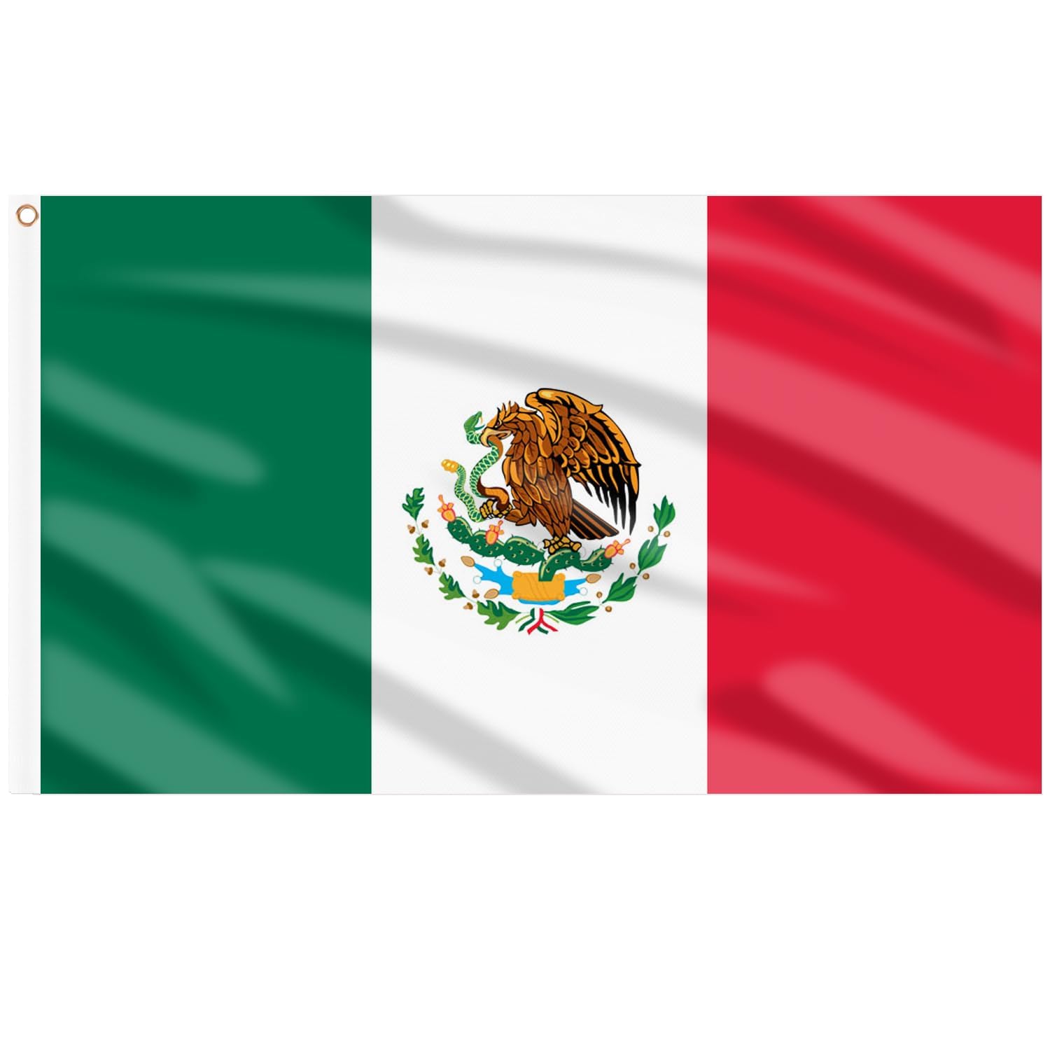 AhfuLife Mexico Flag 3x5 Ft 4 PCS, Large Mexican Flags for Outside - Double Sided with Brass Eyelets for World Cup Party Decorations Bar Garden Street Decoration Indoor Outdoor