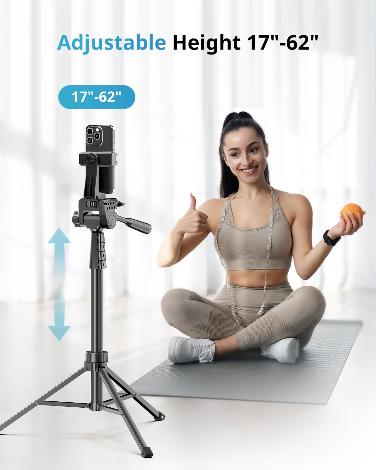 UBeesize 12'' Selfie Ring Light with 62ââ Tripod Stand for Video Recording, Live Streaming(YouTube, Instagram, TIK Tok), Compatible with Phones, Cameras and Webcams: 12in-RGB Black