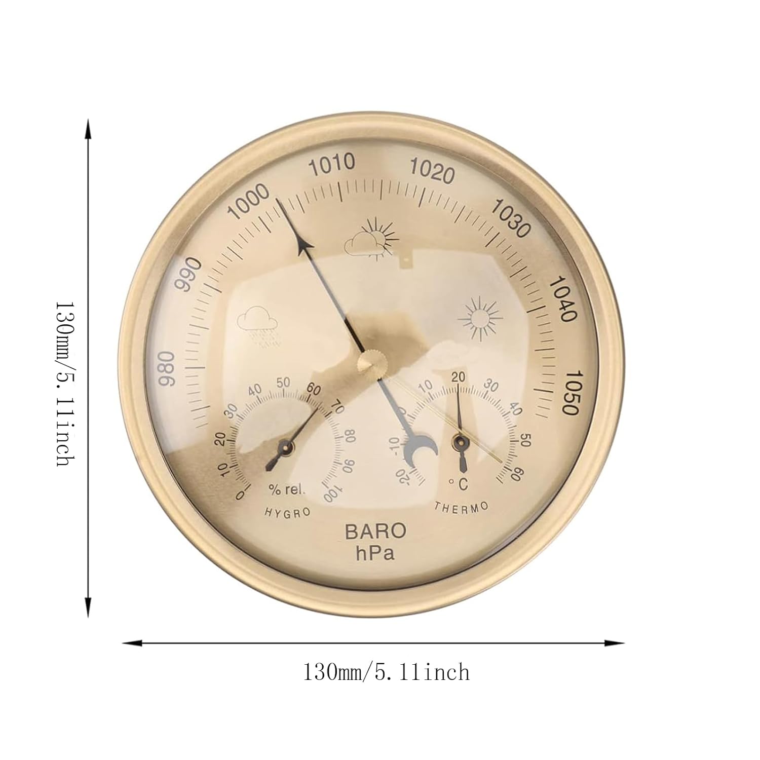 3-in-1 Indoor Outdoor Barometer Thermometer Hygrometer Weather Station for Home Office Fishing – Accurate Digital Barometers for Home Use