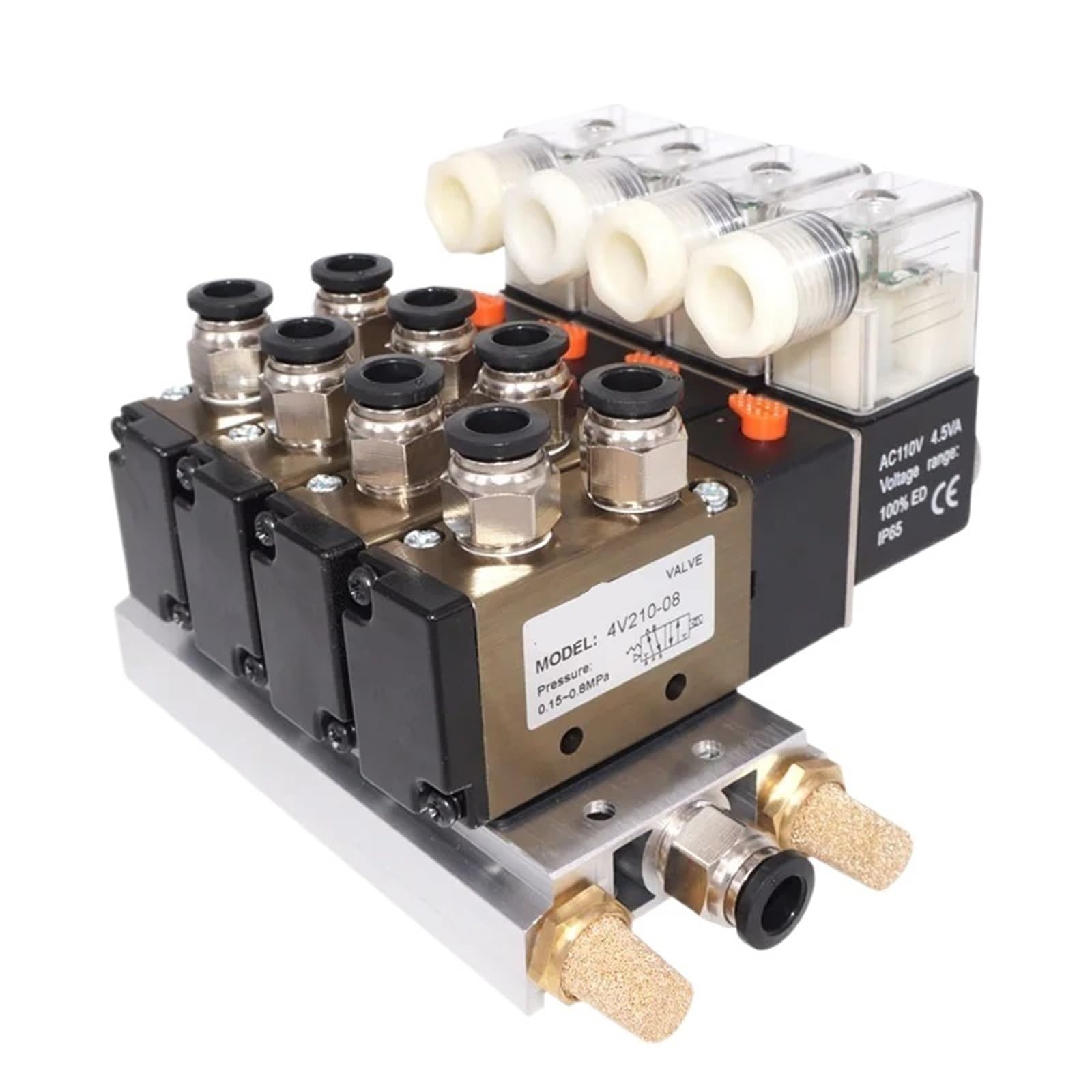 Électrovanne 2 positions 5 voies AC110V pour stopper les fuites d'air comprimé