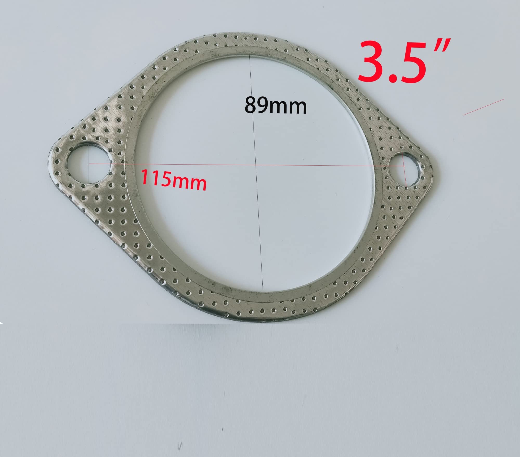 Cylinder Head Gasket Set Kit & Car 2 Bolt High Temp Exhaust Gasket Flange 2.5" E - Foto 4