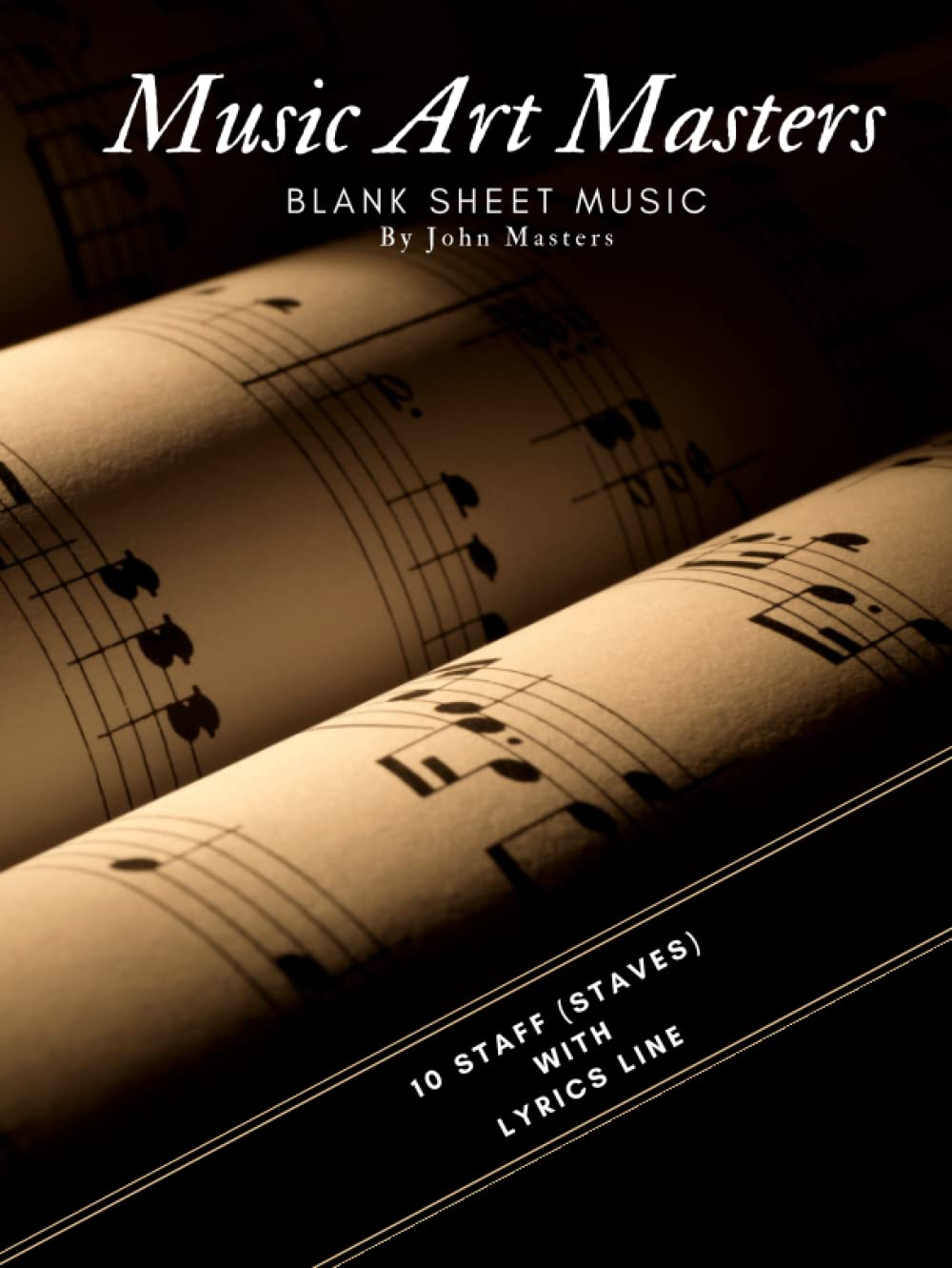 Cahier de musique portées et paroles, papier manuscrit pour composition musicale de chansons