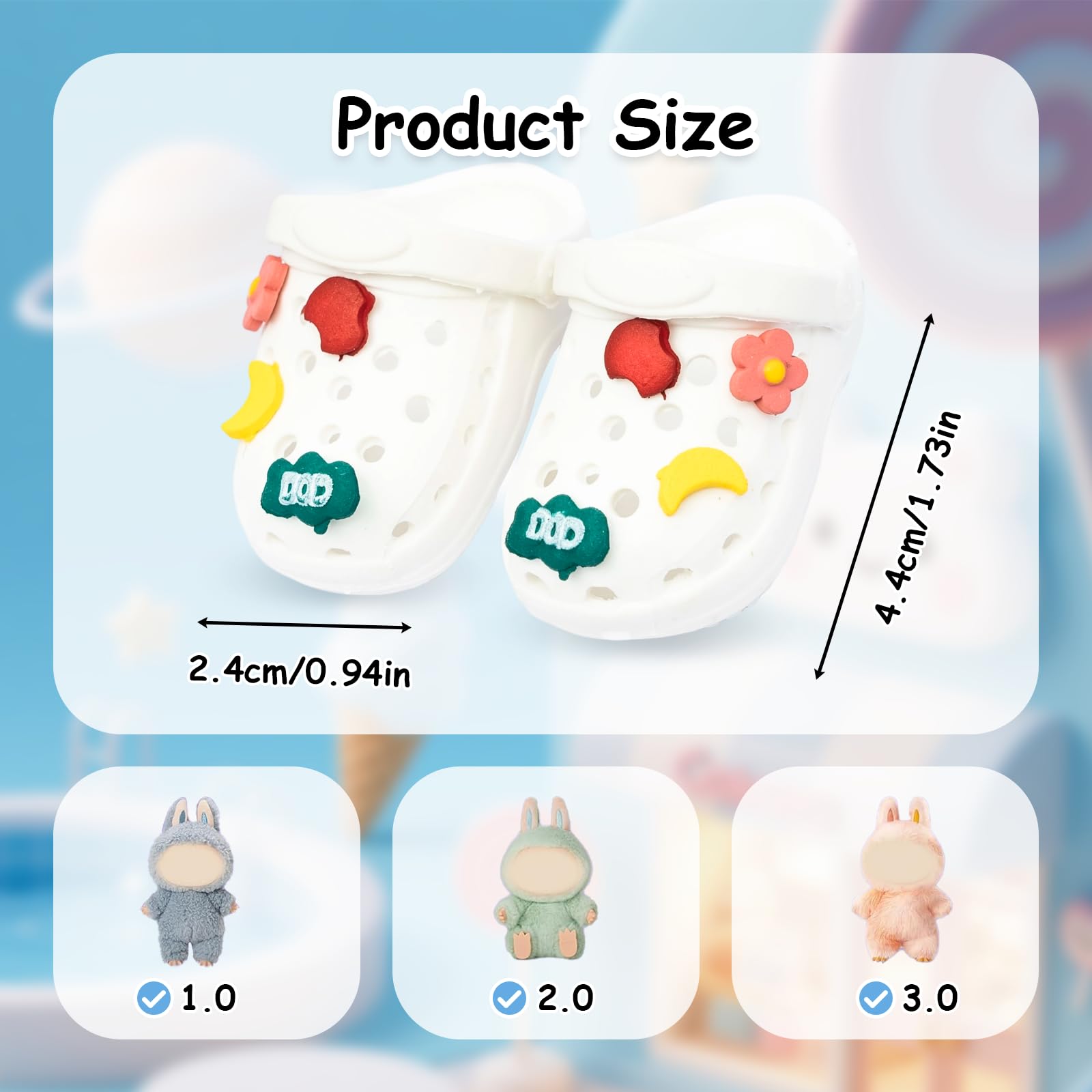 Chaussures à Trous Pour Poupée Laub De 17cm, Mini Pantoufles De Plage