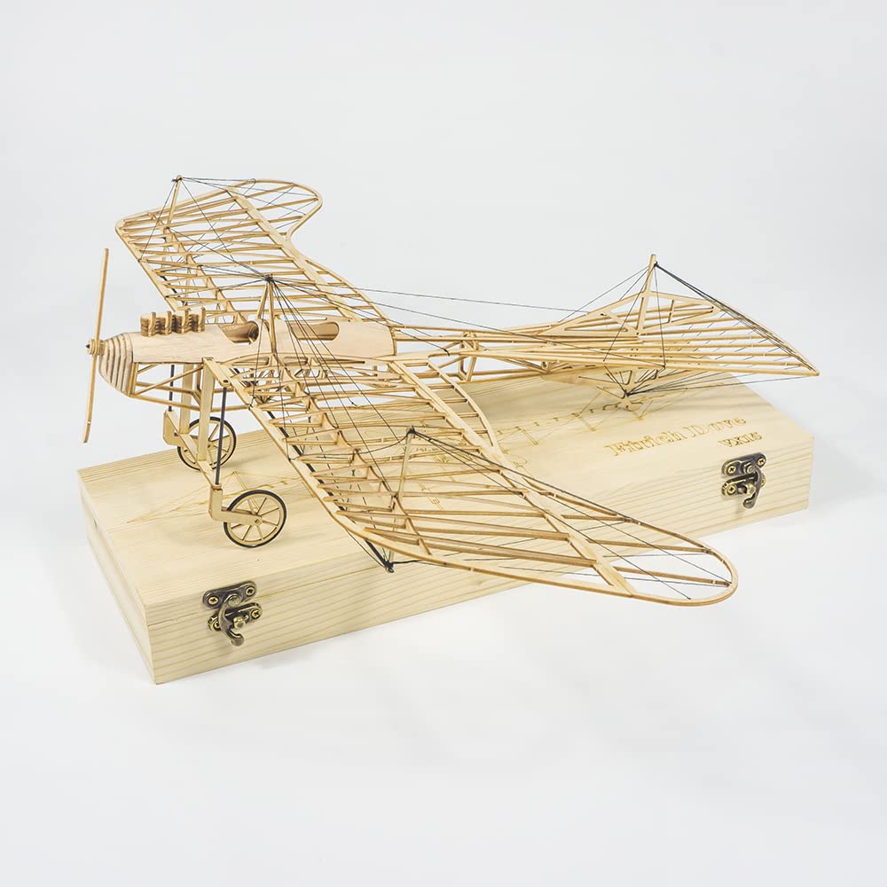Viloyaga 3D puzzle d'avion en bois, etrich Taube modèle d'avion, adulte laser cut Balsa Model Kit, Première Guerre mondiale avion en bois Model Kit (Manuel en anglais seulement)