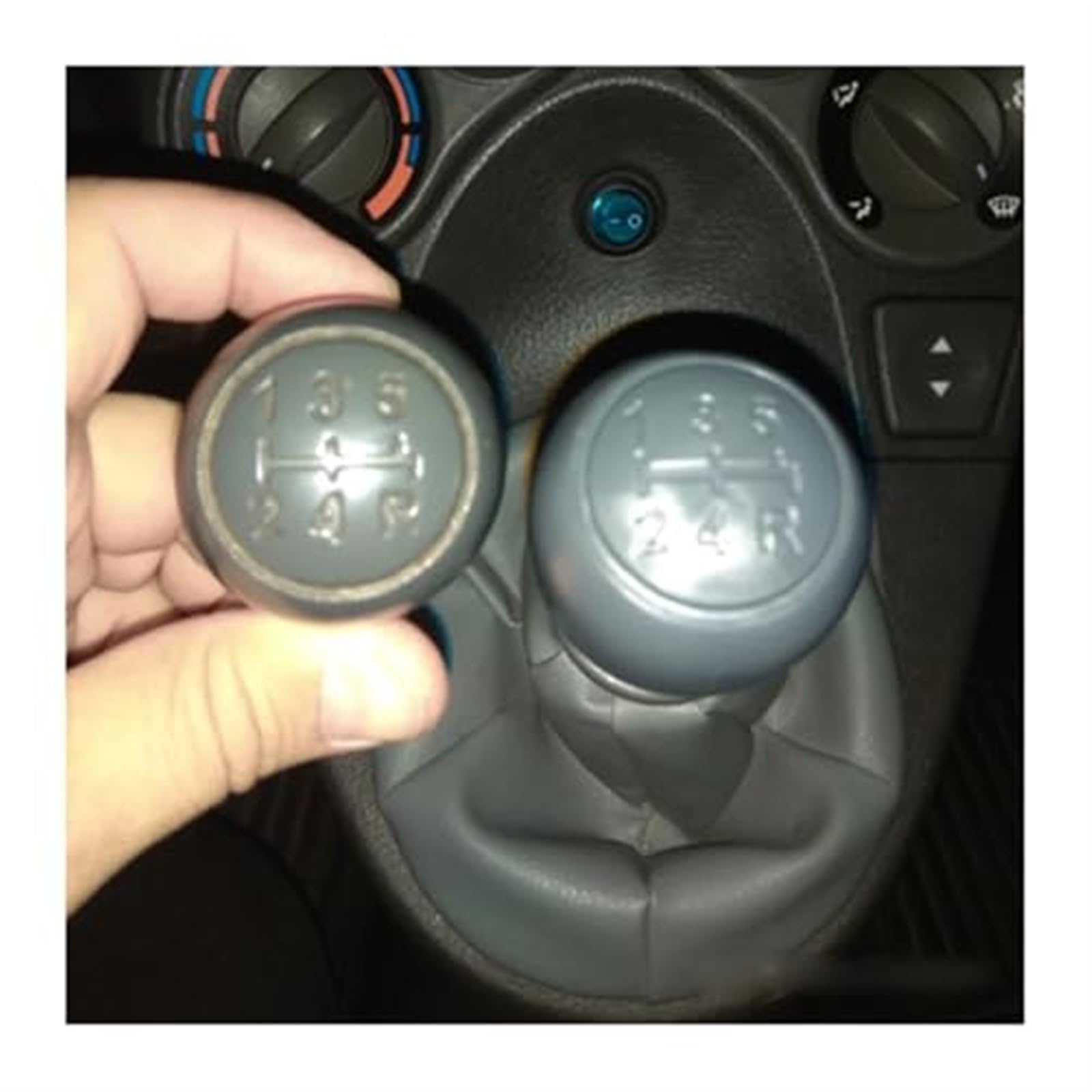 5-biegowa gałka zmiany biegów do samochodu osłona przeciwpyłowa, dla Fiat, 500 500c 2007-2013 dla Panda 2003-2012 dźwignia pióra Stick Gaitor Boot Gałka dźwigni zmiany biegów(BLACK Gear knob g