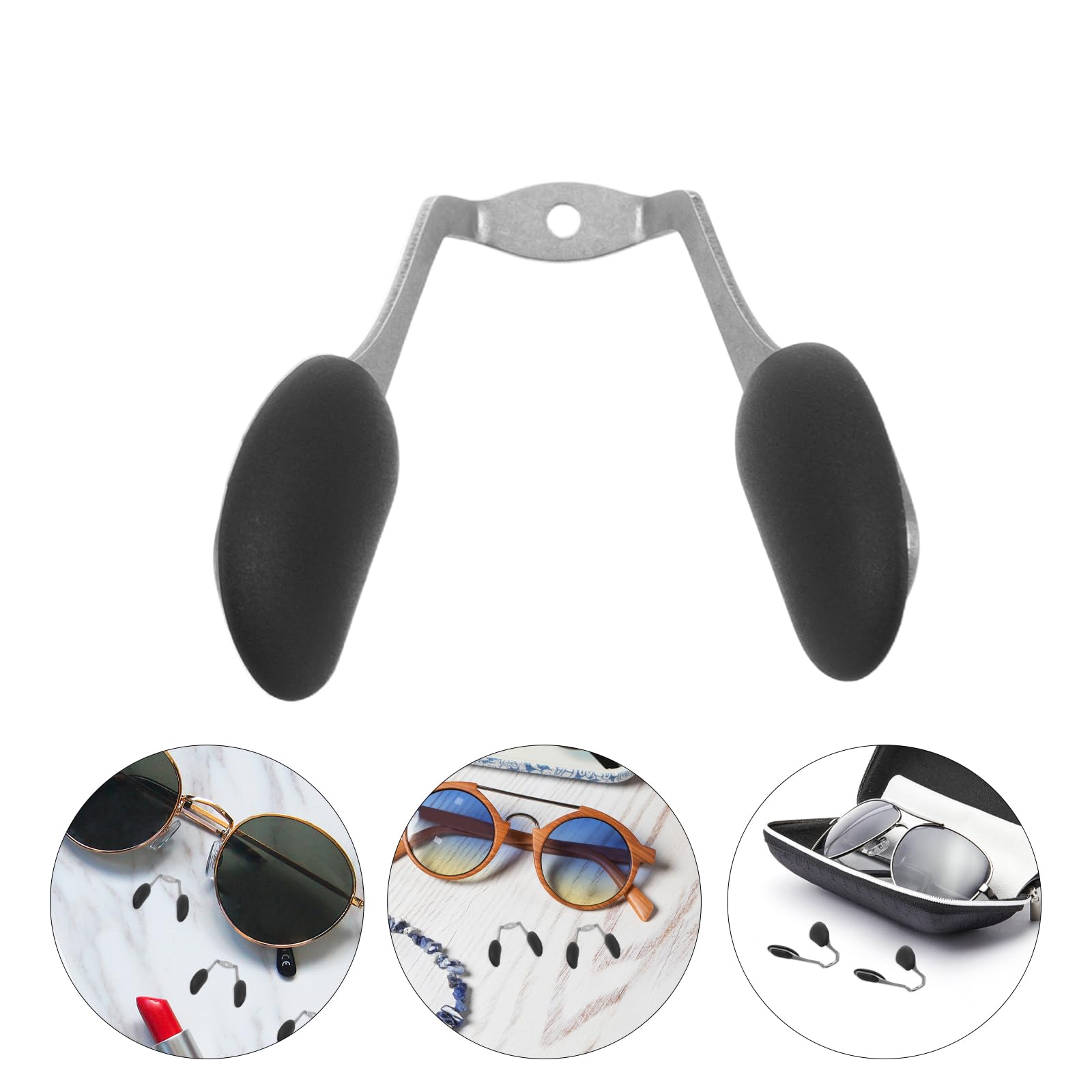 YARNOW Soporte para Puente Nasal Atornillable para Gafas de Sol, Almohadillas Nasales Suaves de Silicona Negras, 3 Piezas Antideslizantes para Deportes y Uso Prolongado — view 7