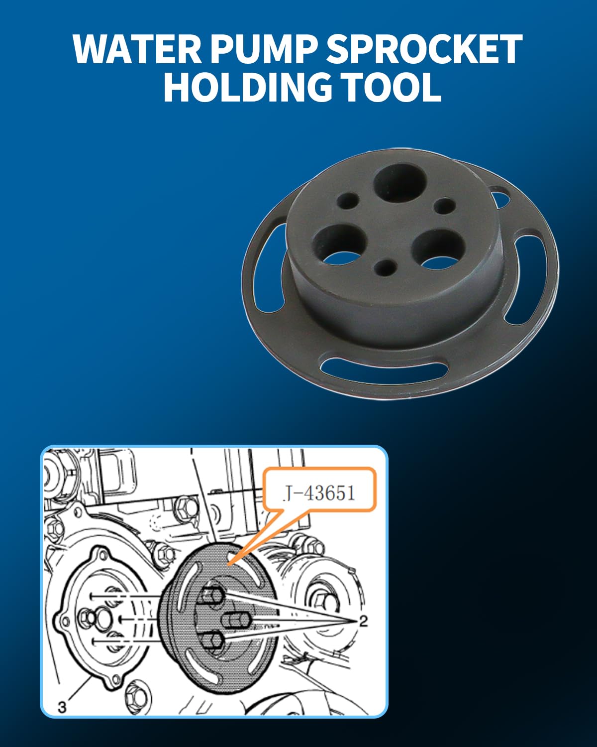 Water Pump Sprocket Holder compatible with GM Ecotec, this tool is