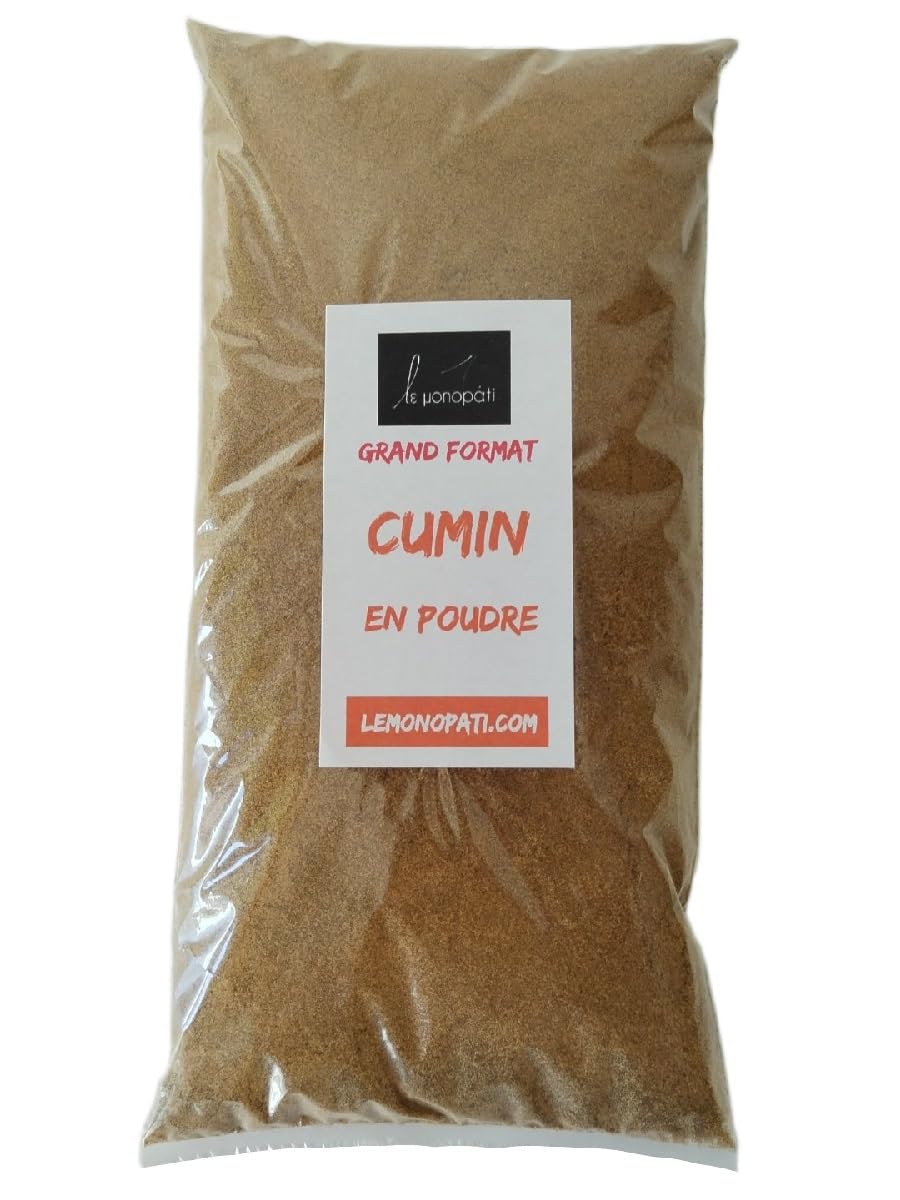 Cumin en Poudre 750g (5x150g) – Le Monopati – Cumin Moulu 100% Naturel – Épice Authentique pour Cuisine Maison, Recettes du Monde, Mélanges d’Épices et Plats Mijotés