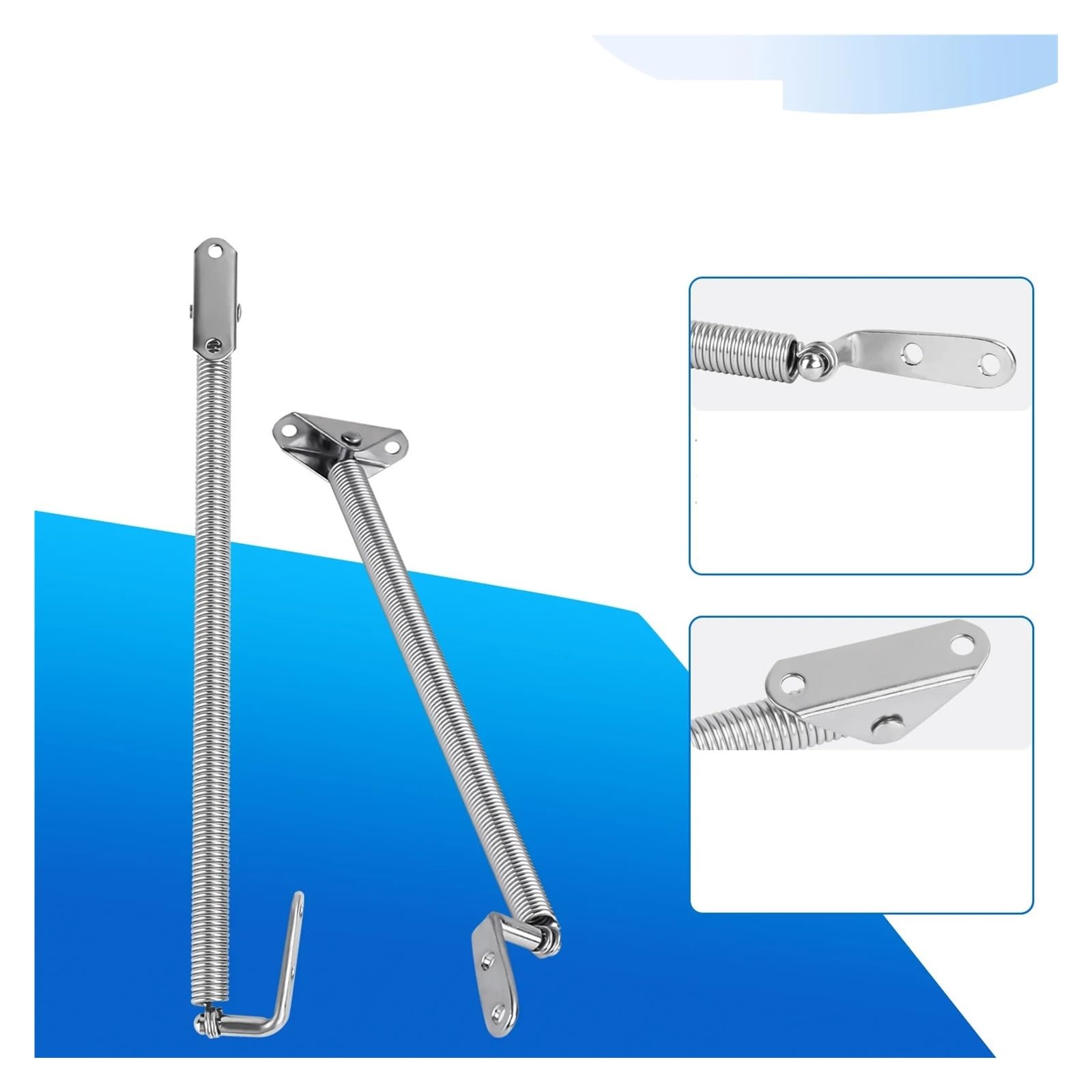 Generisch 8-5/8" Federlukenhalterung, 2 Stück | Obere Montagestange aus Edelstahl