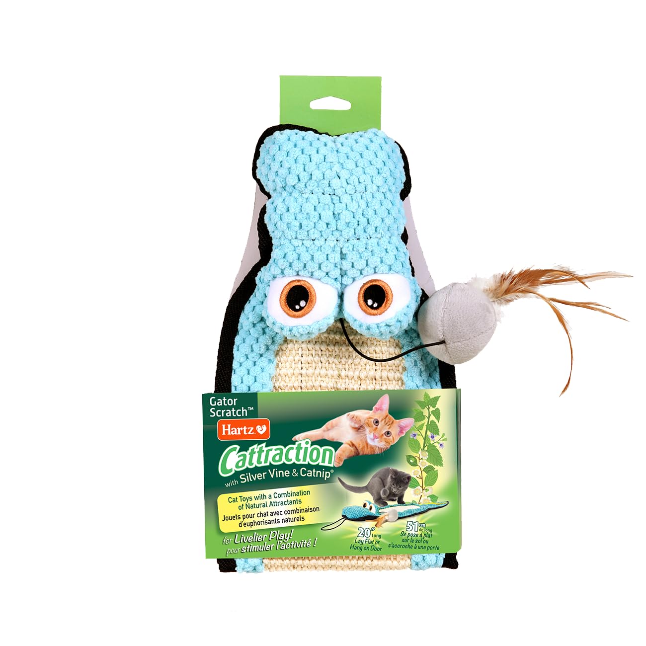 Amazon.com : Cattraction with Silver Vine & Catnip Gator Scratch