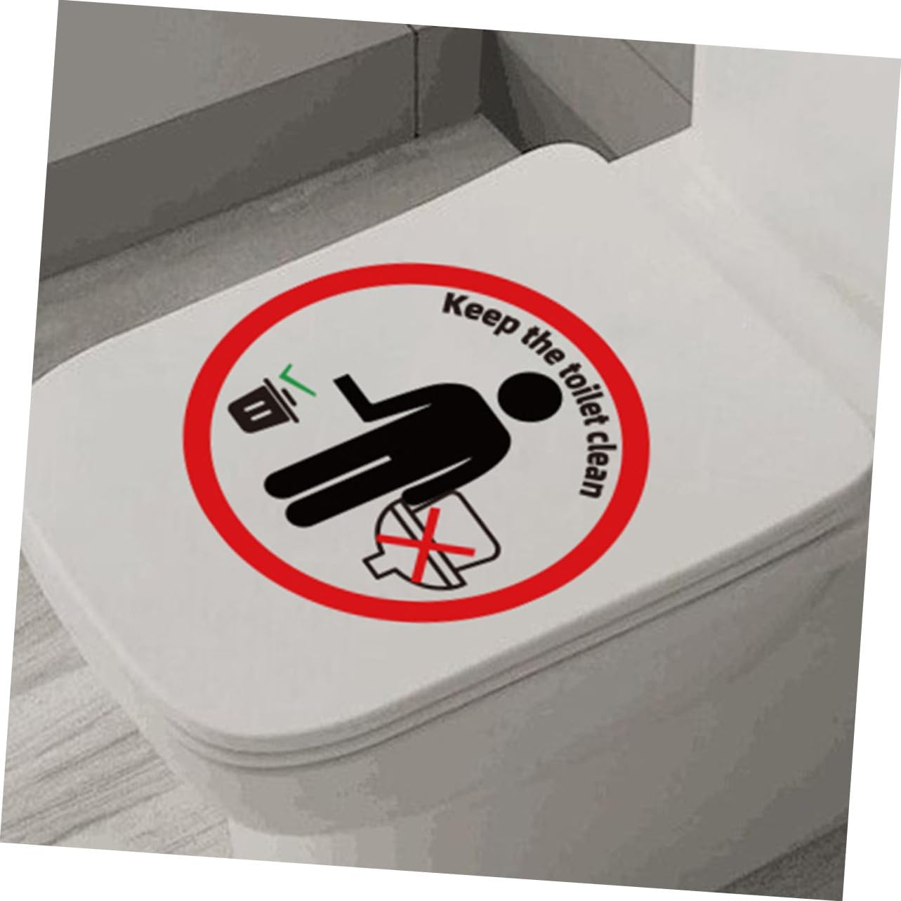 Toilet Seat Cover Sticker Removable Decal for Bathroom Decor Wall Art PVC Material Easy Install