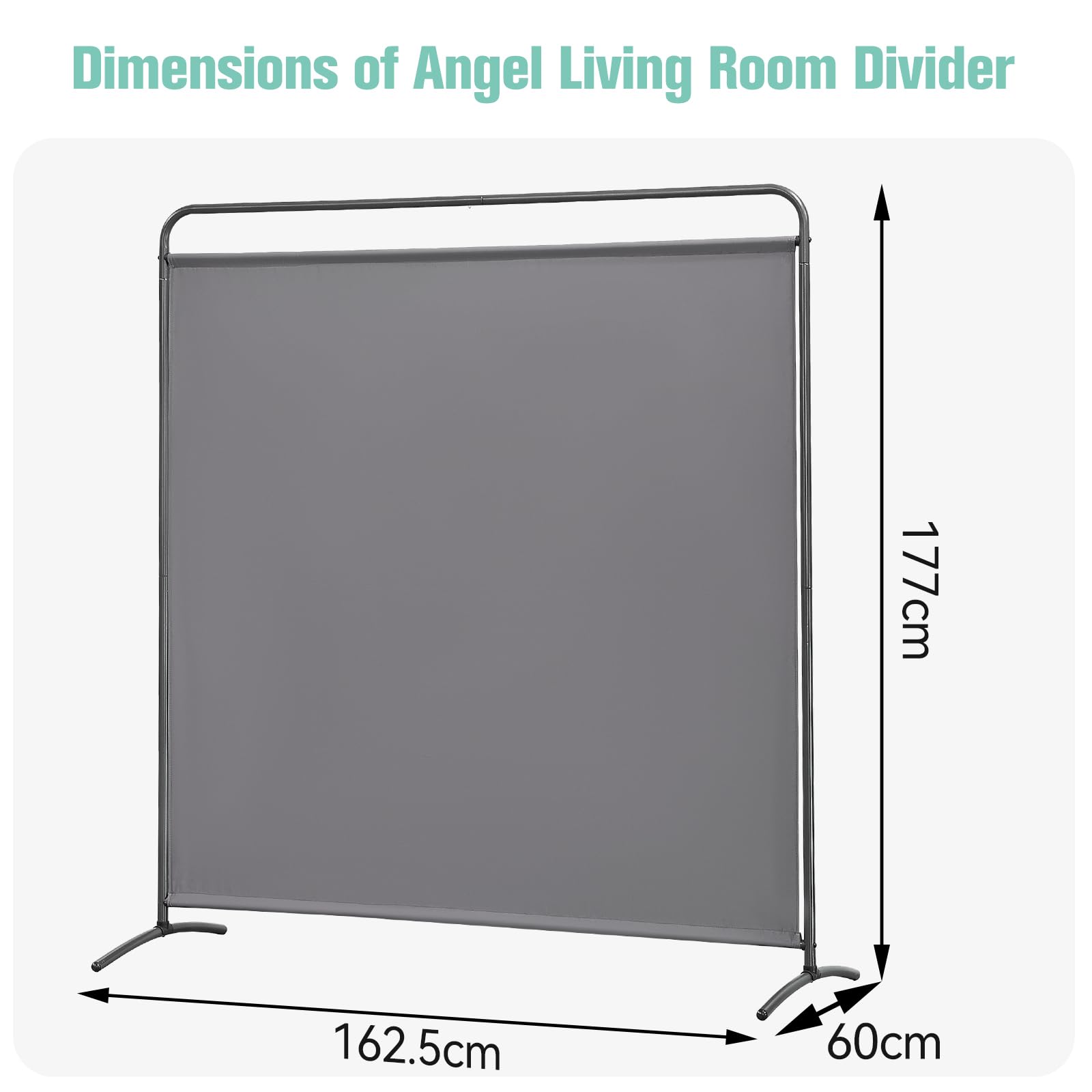 Angel Living Kamerschermen Paravent Ruimteverdeler Kamerscherm Scheidingswand Opvouwbaar Inkijkbescherming voor Kantoor Hotel Ziekenhuis Woonkamer Balkon Tuin (Wit, 224 x 165cm