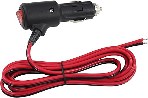 Enchufe macho de encendedor de cigarrillos de repuesto de 12 voltios con interruptor de encendido y apagado, enchufe macho de cigarrillos de 8 pies