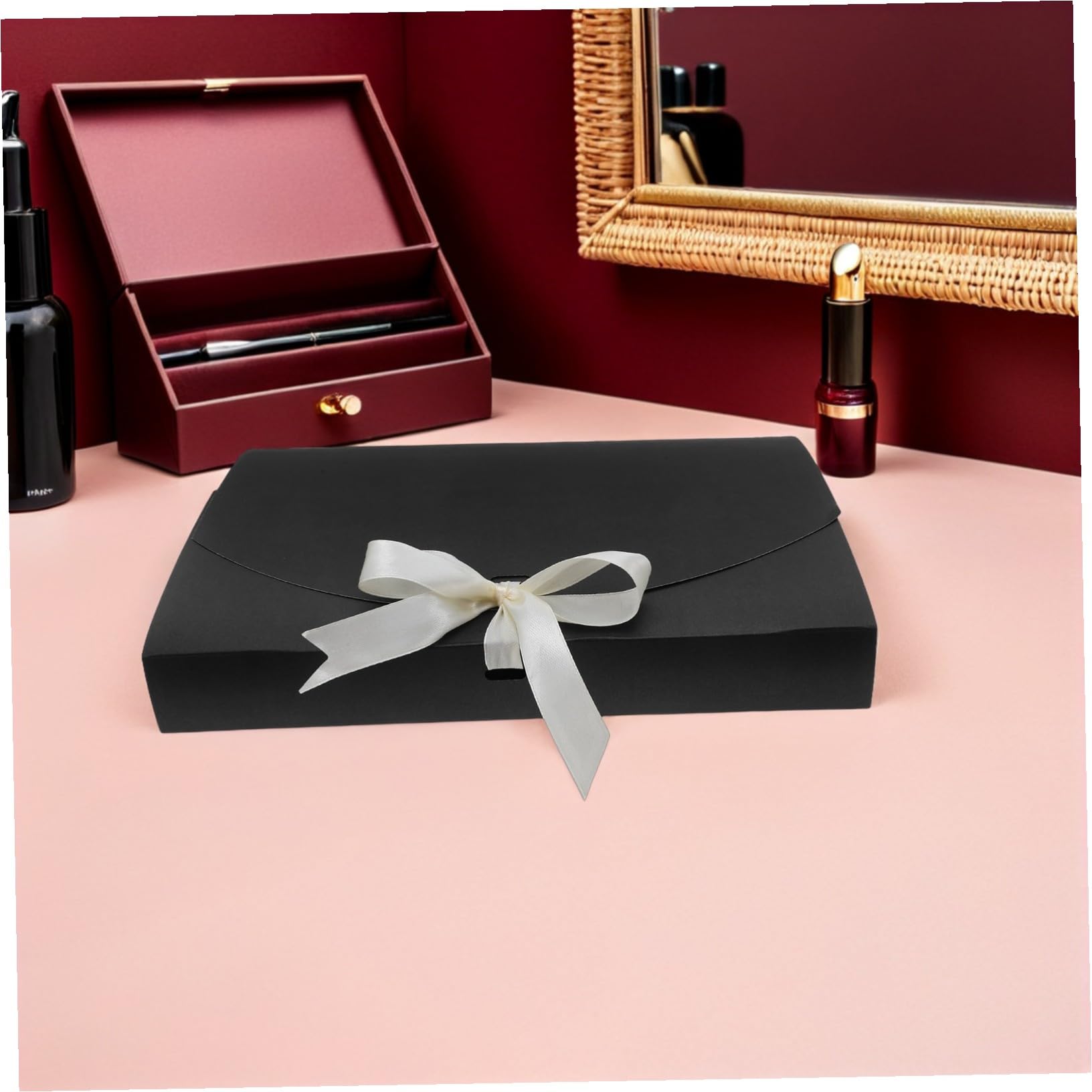 Cabilock Scatole Regalo in Carta Nere per Camicie Sciarpe e Accessori 20 Pezzi con Chiusura Raffinata per Natale e Occasioni Importanti