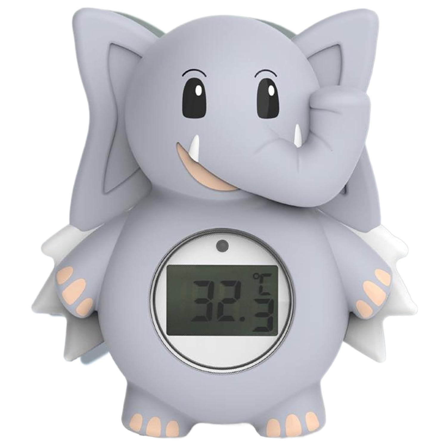 Baby Bath Thermometer Elephant Shape Safety Water Thermometer Digital with LED Display Waterproof Infant Bath for Safe and Cozy Temperatures.